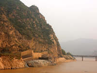 A photo taken on October 21, 2024, shows the Sanmenxia Dam in Sanmenxia, China. (