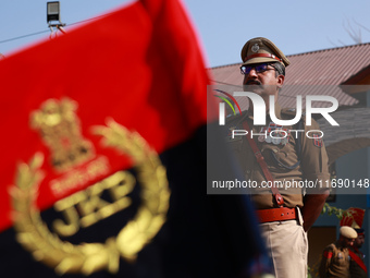 SP Operations Baramulla Firoz Yehya, along with other JK Police officials, takes part in the Police Commemoration Day in Baramulla, Jammu an...