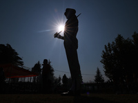 JK Police officials take part in Police Commemoration Day in Baramulla, Jammu and Kashmir, India, on October 21, 2024. Police Commemoration...