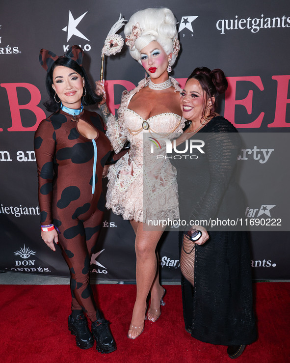 Janice Talley, Amber Rose and Maria Corbett arrive at Amberween - An Amber Rose Birthday Party held at a Private Residence on October 19, 20...