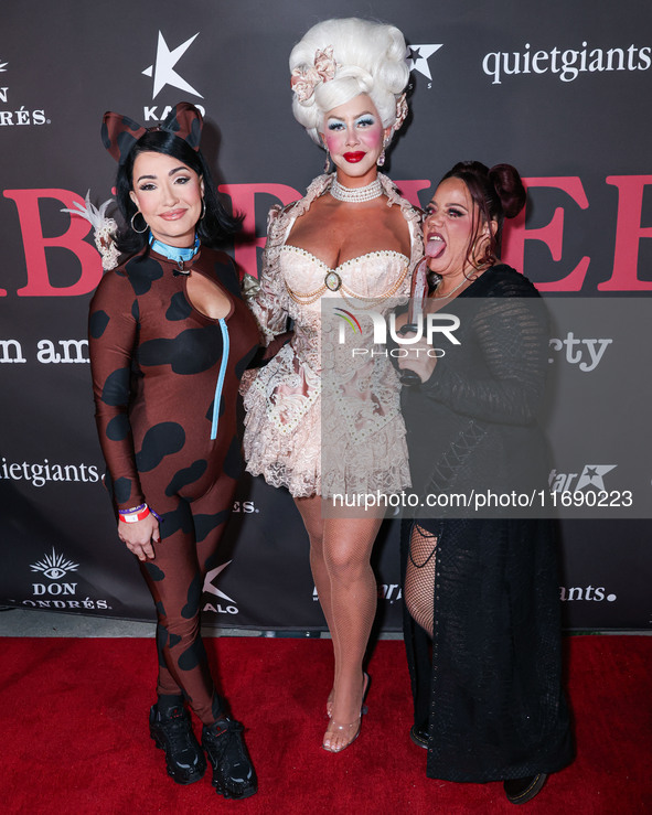 Janice Talley, Amber Rose and Maria Corbett arrive at Amberween - An Amber Rose Birthday Party held at a Private Residence on October 19, 20...