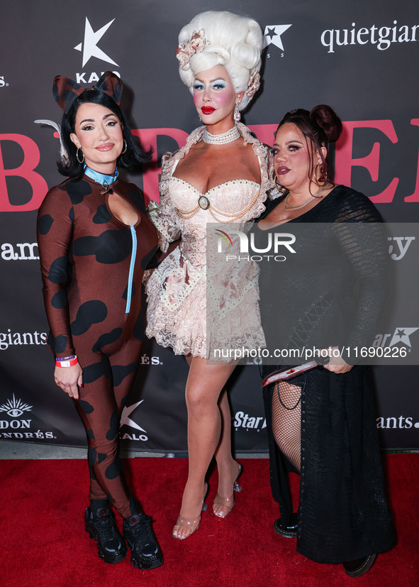 Janice Talley, Amber Rose and Maria Corbett arrive at Amberween - An Amber Rose Birthday Party held at a Private Residence on October 19, 20...