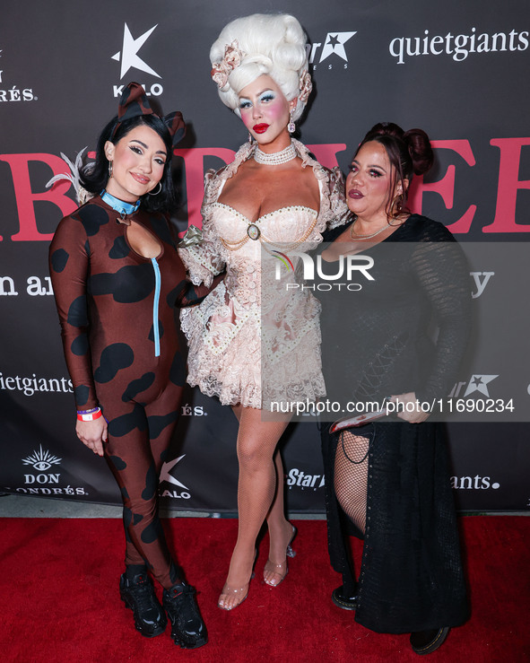 Janice Talley, Amber Rose and Maria Corbett arrive at Amberween - An Amber Rose Birthday Party held at a Private Residence on October 19, 20...