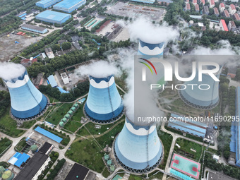 A thermal power plant of Shanghai Baoshan Iron and Steel Co., Ltd. is seen in Nanjing, Jiangsu province, China, on October 21, 2024. China c...