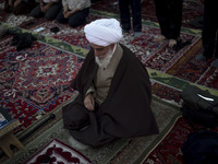 An Iranian cleric prepares to lead a mass prayer ceremony at a mosque in the historical city of Tabriz, located 624 km (388 miles) northwest...