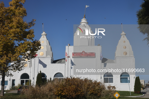 Ram Mandir is in Mississauga, Ontario, Canada, on October 20, 2024. 