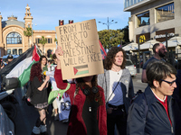 Pro palestinian demonstration in Bari, Italy, on October 21, 2024. (