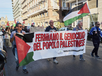 Pro palestinian demonstration in Bari, Italy, on October 21, 2024. (