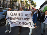 Pro palestinian demonstration in Bari, Italy, on October 21, 2024. (