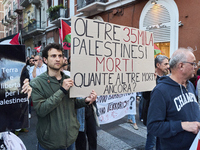 Pro palestinian demonstration in Bari, Italy, on October 21, 2024. (