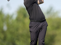 Rasmus Hojgaard of Denmark plays his second shot on the 15th hole during day four of the Estrella Damm N.A. Andalucia Masters 2024 at Real C...