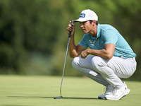 Johannes Veerman of the USA studies his shot during day four of the Estrella Damm N.A. Andalucia Masters 2024 at Real Club de Golf Sotogrand...