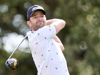 Marcel Schneider of Germany tees off on the 5th hole during day four of the Estrella Damm N.A. Andalucia Masters 2024 at Real Club de Golf S...