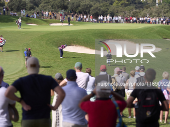 Daniel Brown of England approaches his ball on the 5th green during day four of the Estrella Damm N.A. Andalucia Masters 2024 at Real Club d...