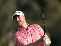 Jacques Kruyswijk of South Africa tees off on the 2nd hole during day four of the Estrella Damm N.A. Andalucia Masters 2024 at Real Club de...