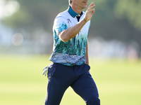 Thorbjorn Olesen of Denmark reacts on the 1st green during day four of the Estrella Damm N.A. Andalucia Masters 2024 at Real Club de Golf So...