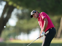 Eugenio Chacarra of Spain approaches his ball on the 1st green during day four of the Estrella Damm N.A. Andalucia Masters 2024 at Real Club...