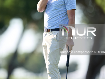 Scott Jamieson of Scotland reacts on the 1st green during day four of the Estrella Damm N.A. Andalucia Masters 2024 at Real Club de Golf Sot...