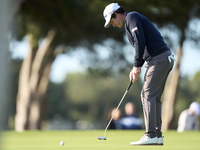 Ricardo Gouveia of Portugal plays a shot on the 1st green during day four of the Estrella Damm N.A. Andalucia Masters 2024 at Real Club de G...