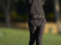 Nicolai Hojgaard of Denmark tees off on the 2nd hole during day four of the Estrella Damm N.A. Andalucia Masters 2024 at Real Club de Golf S...