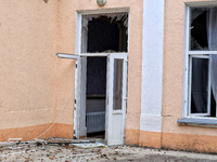 A building is damaged by the October 18 Russian missile strike in Odesa, Ukraine, on October 19, 2024. NO USE RUSSIA. NO USE BELARUS. (