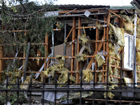 A building is damaged by the October 18 Russian missile strike in Odesa, Ukraine, on October 19, 2024. NO USE RUSSIA. NO USE BELARUS. (