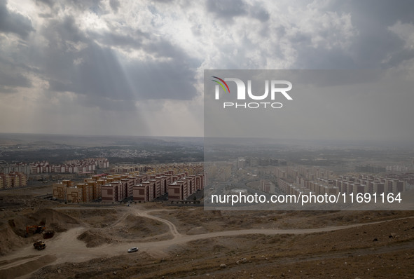 A general view of housing complexes in the southern suburb of the historical city of Tabriz, located 624 km (388 miles) northwest of Tehran...