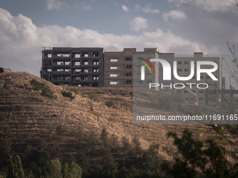 Housing complexes under construction are pictured in the southern suburb of the historical city of Tabriz, located 624 km (388 miles) northw...