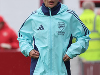 Head Coach Renee Slegers (interim) of Arsenal is present during the Barclays FA Women's Super League soccer match between West Ham United Wo...