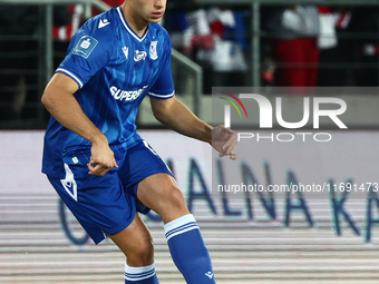 Michal Gurgul of Lech Poznan during Cracovia - Lech Poznan match of the Ekstraklasa Polish Football League, at Cracovia Stadium in Krakow, P...