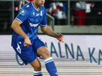 Michal Gurgul of Lech Poznan during Cracovia - Lech Poznan match of the Ekstraklasa Polish Football League, at Cracovia Stadium in Krakow, P...