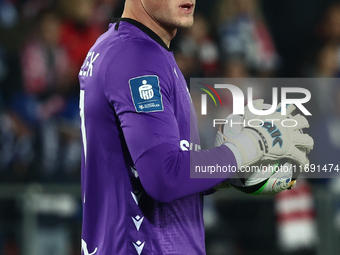 Bartosz Mrozek of Lech Poznan during Cracovia - Lech Poznan match of the Ekstraklasa Polish Football League, at Cracovia Stadium in Krakow,...