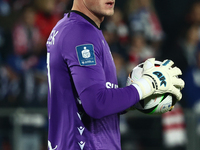 Bartosz Mrozek of Lech Poznan during Cracovia - Lech Poznan match of the Ekstraklasa Polish Football League, at Cracovia Stadium in Krakow,...