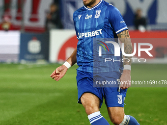 Afonso Sousa of Lech Poznan during Cracovia - Lech Poznan match of the Ekstraklasa Polish Football League, at Cracovia Stadium in Krakow, Po...