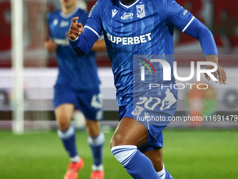 Adriel Ba Loua of Lech Poznan during Cracovia - Lech Poznan match of the Ekstraklasa Polish Football League, at Cracovia Stadium in Krakow,...