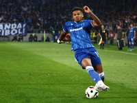 Bryan Fiabema of Lech Poznan during Cracovia - Lech Poznan match of the Ekstraklasa Polish Football League, at Cracovia Stadium in Krakow, P...