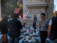 A memorial dedicated to former One Direction singer Liam Payne is at Washington Square Park in New York, New York, on October 21, 2021. Payn...