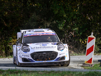 Driver Jourdan Serderidis and co-driver Frederic Miclotte of the M-Sport Ford WRT, Ford Puma Rally1 Hybrid, face the fourth day of the race...