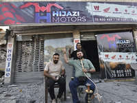 A view of the destruction after the Israeli army targets Bank Kared Al Hassan with a series of airstrikes on the suburb of Dahieh, as debris...