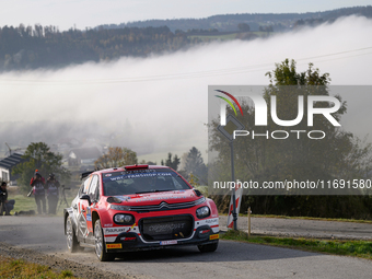 Driver Nikolay Gryazin and co-driver Konstantin Aleksandrov of the team AEC - DG Sport Competition Citroen C3 face the fourth day of the rac...