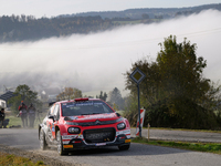 Driver Nikolay Gryazin and co-driver Konstantin Aleksandrov of the team AEC - DG Sport Competition Citroen C3 face the fourth day of the rac...