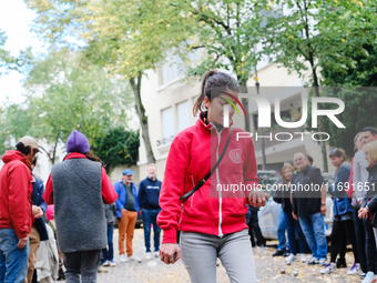 A petanque tournament is organized on the road after the expulsion of CLAP Montmartre, which is located on rue Junot in Montmartre for fifty...