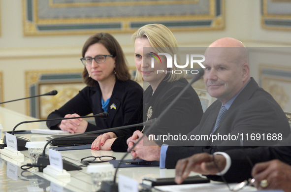 Ambassador Extraordinary and Plenipotentiary of the United States to Ukraine, Bridget Brink, is present during the meeting of US Secretary o...