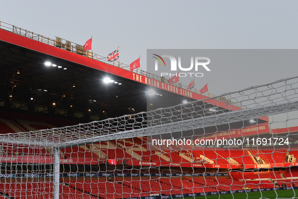 General view inside the City Ground during the Premier League match between Nottingham Forest and Crystal Palace at the City Ground in Notti...