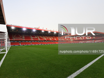 General view inside the City Ground during the Premier League match between Nottingham Forest and Crystal Palace at the City Ground in Notti...