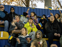 A football match takes place in Kyiv, Ukraine, on October 20, 2024, with the participation of veterans of the Russian-Ukrainian war, patient...