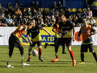 A football match takes place in Kyiv, Ukraine, on October 20, 2024, with the participation of veterans of the Russian-Ukrainian war, patient...