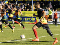 A football match takes place in Kyiv, Ukraine, on October 20, 2024, with the participation of veterans of the Russian-Ukrainian war, patient...