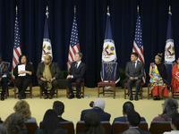 US State Department Secretary Antony Blinken delivers remarks and presents awards during a Secretary of State's Award for Global Anti-Racism...