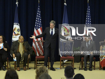 US State Department Secretary Antony Blinken delivers remarks and presents awards during a Secretary of State's Award for Global Anti-Racism...